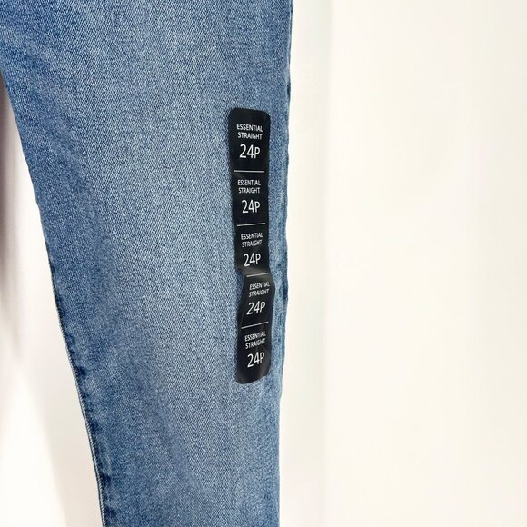 NWT J. Crew Factory Petite Essential Straight Jeans All Day Stretch - Picture 4 of 8